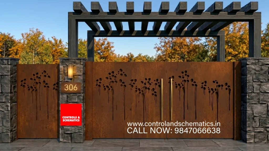 Corten steel gates