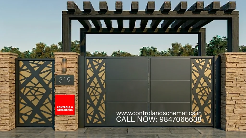 Modern home gate Kerala