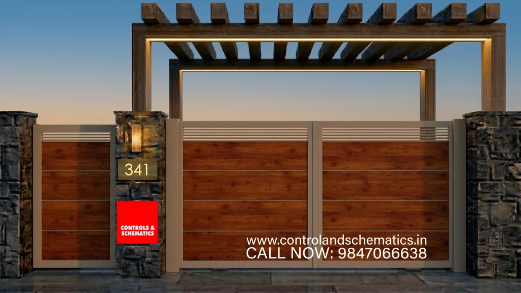 Wooden plank gate