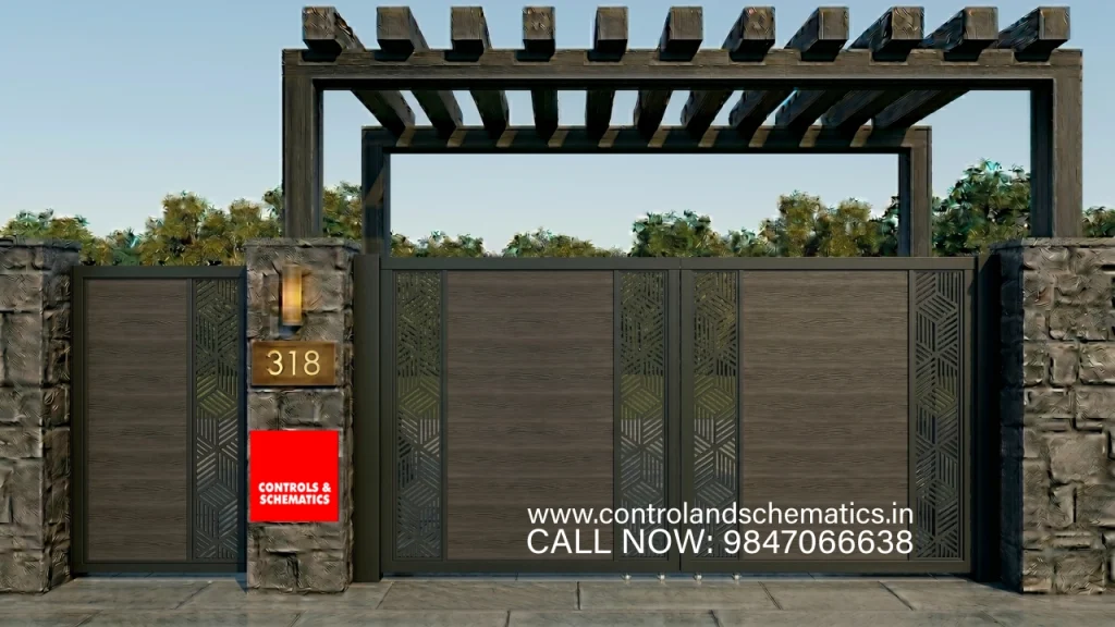 wood finish gate