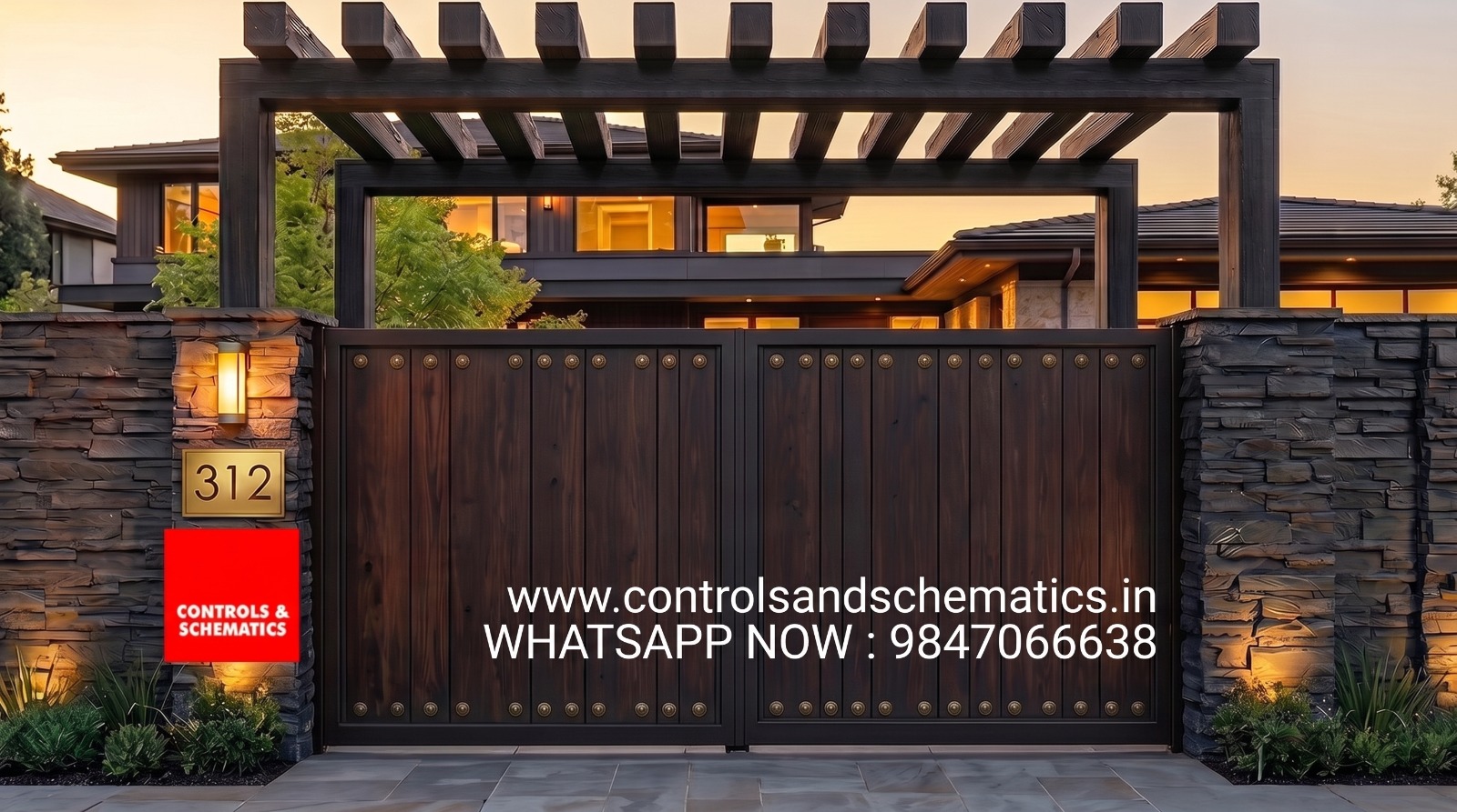 Kerala style gate design for traditional home