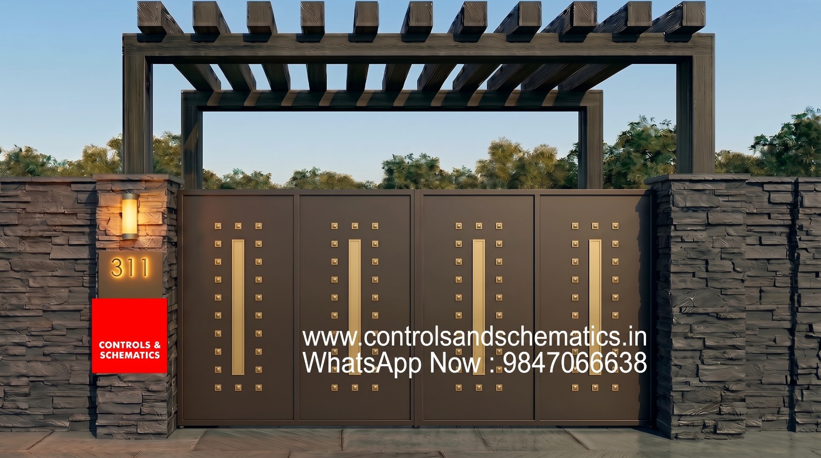 Modern gate design by gate makers in Trivandrum